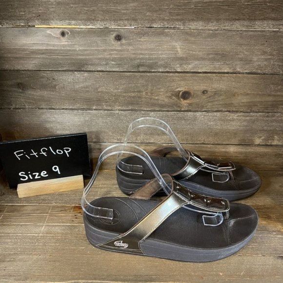 Womens FitFlop Walkstar Brown Jeweled Comfort Flip Flops Sandals Size 9‎ M - Picture 1 of 6